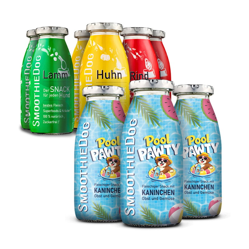 SmoothieDog Summer Edition 3x 250 ml + Klassik Paket 6x 250ml