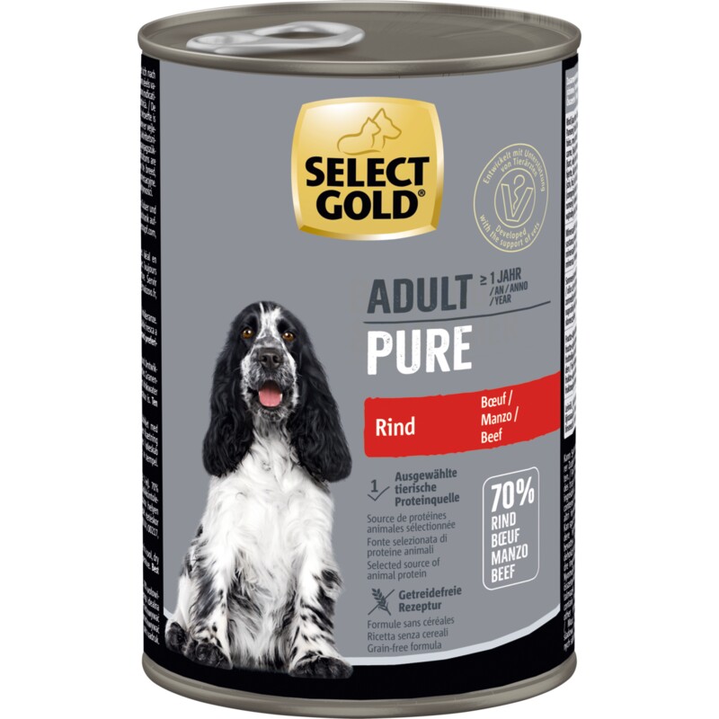 SELECT GOLD Pure Adult Rund 6x400 g
