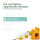 Ausgewogene Formel mit natürlichen Extrakten: Ringelblume, Hamamelis, Rosmarin, Kamille, flüssiges Calcium und Totes Meer Salz.