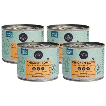 Premium Nassfutter Chicken Bowl für Hunde 4x200g