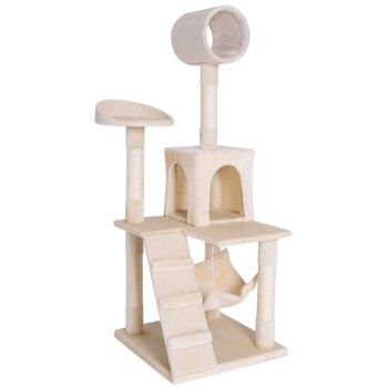 Kratzbaum, Höhe 133 cm beige