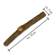 Ein natürlicher Kauknochen für Haustiere, etwa 12 cm lang und 1 cm breit, auf einem weißen Hintergrund mit Maßindikatoren präsentiert.