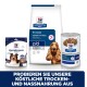 Hill's Prescription Diet für Hunde: z/d Trockenfutter, z/d Nassfutter und hypoallergene Leckerlis. Text: 'Probieren Sie unser köstliches Trocken- und Nassfutter.'