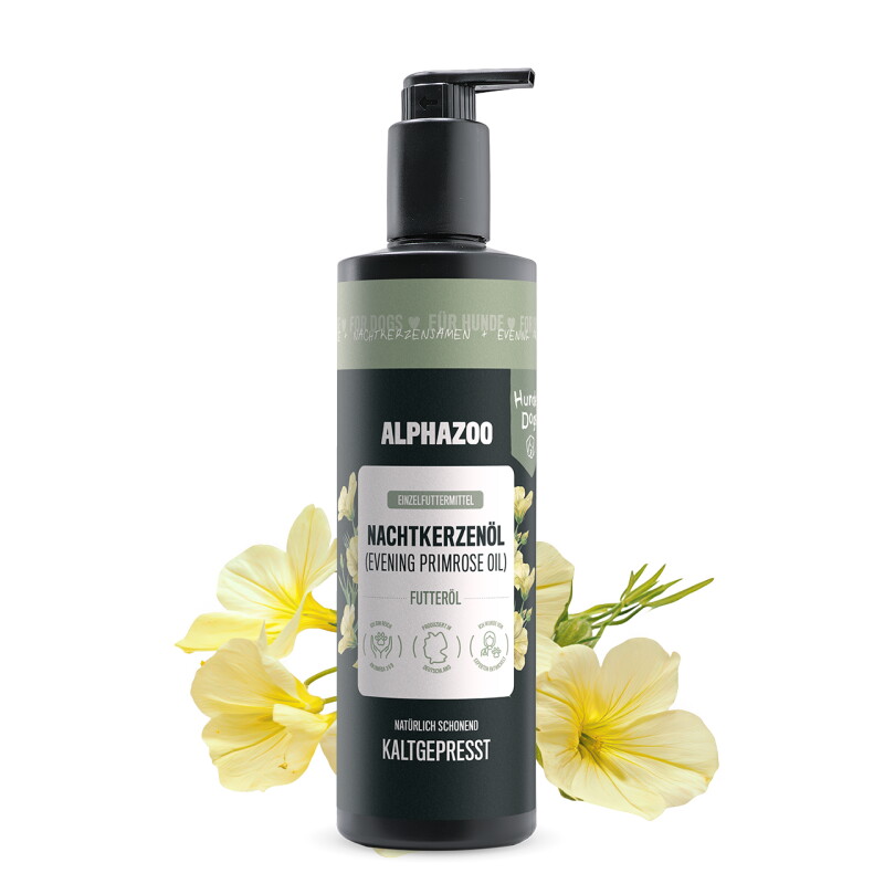 ALPHAZOO Premium Nachtkerzenöl für Hunde 500 ml
