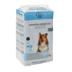 Packung mit Einweg-Hundewindeln, beschriftet "Take Care," geeignet für Hunde mit einem Gewicht von 23-34 kg, mit einem Collie auf der Vorderseite.
