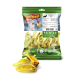 Przysmaki dla psów DeliBest w zielonej torbie z dwoma psami przy wodzie, z tekstem podkreślającym "Premium Swiss Quality", bezglutenowe i 100% naturalne.