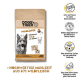 Brauner DOGS'n TIGER Hundefuttersack mit der Aufschrift 'Waldläufer - herzhaftes Wild mit Gemüse', 67% Wild, 'Just Food'.