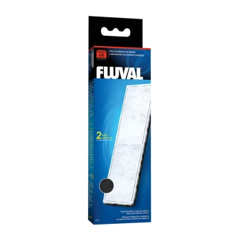 Poly-Activated Charcoal Filter Insert U3 Fluval U3 polycarbon cartridge pack with two filters for enhanced water clarity and odor removal benefits.
