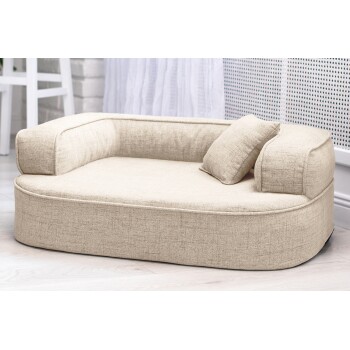 ® LOTTE VISCO PLUS - Orthopädisches Hundesofa creme 1 m, 30 cm, 80 cm