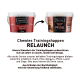 Chewies Training Snacks für Hunde, mit einer Ankündigung zur Wiederveröffentlichung mit neuem Verpackungsdesign, das Pferdeprotein, getreidefrei und zuckerfrei hervorhebt.