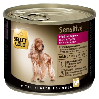 Nassfutter Hund Sensitive Adult Pferd & Tapioka 6x200 g