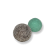 Deux boules en laine feutrée, une marron et une bleu-vert, présentées sur un fond blanc, idéales pour le temps de jeu des animaux de compagnie.