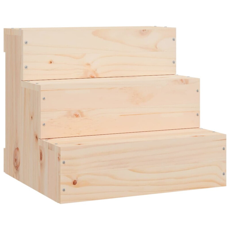 VidaXL Haustiertreppe M (40x37,5x35 cm) helles Holz