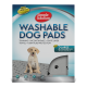 Packaging for Simple Solution Washable Dog Pads shows a dog on a pad, with "NEW" and "2 LARGE WASHABLE PADS" highlighted.