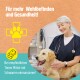 Etikett für das Haustierpflegeprodukt Green Hero, das einen Hund und eine Katze zeigt, mit Anwendungshinweisen, Inhaltsstoffen und Aussagen zur Hautgesundheit.