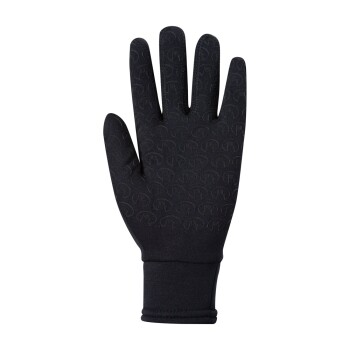 Schwarze Haustierpflegehandschuh mit einem strukturierten Griffmuster, entworfen für den komfortablen Umgang mit Haustieren.