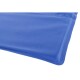 Blaues Haustier-Kühlmatte mit glatter Oberfläche, entworfen, um Haustiere bei warmem Wetter komfortabel zu halten.