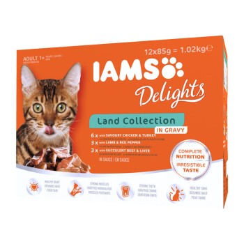Iams Delights Adult 12x85g Land Collection