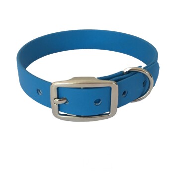 21-30cm HU Biothane Halsband hellblau 40 cm, 50 cm