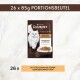 Purina Gourmet A la Carte Katzenfutterbeutel, weiße Katze und Teller; Text '26 x 85g PORTIONSBEUTEL' und 'MIT TRUTHAN...'