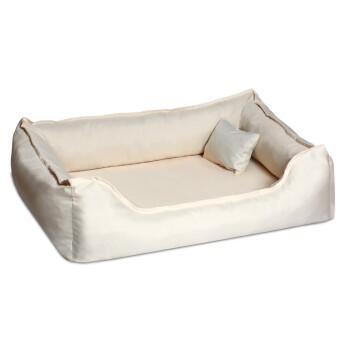 DONALD ORTHO Hundebett Anti Haar M L XL XXL 80 100 120 150cm creme 1,2 m, 25 cm, 90 cm