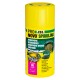 JBL Pro Novo Spirulina Fischfutterbehälter mit gelbem Etikett, für pflanzenfressende Fische von 8-20 cm, enthält 20% Spirulina.
