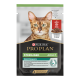 Emballage de nourriture pour chats adultes stérilisés Purina Pro Plan présentant un gros plan d'un chat Bengal, étiqueté "Entretien" avec des avantages nutritionnels.