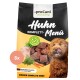 Hundefutterverpackung mit der Aufschrift 'proCani Huhn Komplett-Menü' mit einem braunen Hund, frischem Huhn, Gemüse und 'Kontrollierte Qualität aus Deutschland.'