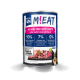 Dose Nutri QM 'M!EAT' Hundefutter – Mit Herz und Roter Beete; 93% Fleisch; Made in Germany; für ausgewachsene Hunde; mit Hundeabbildung.