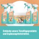 GREEN HERO Tierpflege-Sprays und Dose mit der Aufschrift 'LEBERTRAN-ZINKSALBE', Floh-/Zeckensprays und Entspannungs-Sprays für Katzen, deutscher CTA-Banner