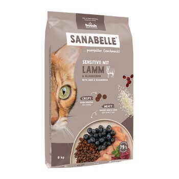 Trockenfutter Katze, Adult, Sensitive mit Lamm 8 kg