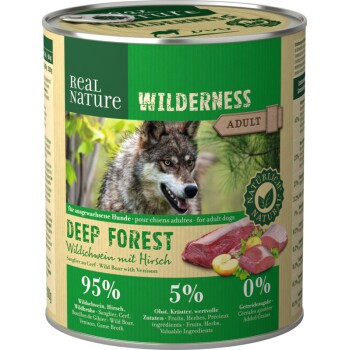 REAL NATURE WILDERNESS Adult 6x800g Deep Forest Wildschwein mit Hirsch