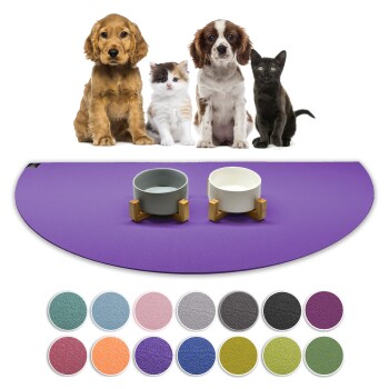® - Napfunterlage Halbrund - Öko-Tex und Made in Germany lila 60 cm, 1,2 m