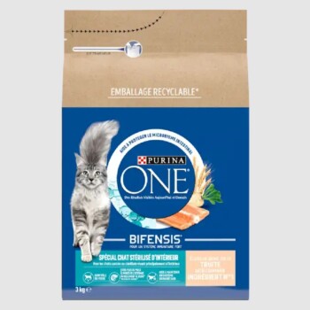 Croquettes pour Chat Stérilisé d'Intérieur à la Truite 3 kg