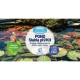 Aquaris POND Stabil pH/KH Produktverpackung, mit Koi-Fischen in einem Teich, mit Text, der stabile Wasserwerte und umweltfreundliche Ansprüche hervorhebt.
