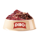Drei Säcke DIBO Menü-Vital Hundefutter, jeder mit 2000g, mit einer Mischung aus Rindfleisch, Herz, Getreide und Gemüse.
