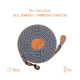 5m graue Kletterseileine mit einem stabilen Clip, beschriftet mit "Floxik", auf einem orangefarbenen Hintergrund; Durchmesser 8mm.