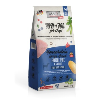 Dog Mono Adult Trockenfutter Large Breed frische Pute 12 kg