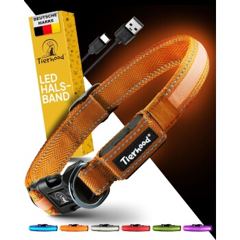 Leuchtehalsband LED Halsband orange L