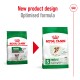 New product design for Royal Canin Mini Ageing 12+, featuring an optimised formula. Left: old packaging, right: new packaging.