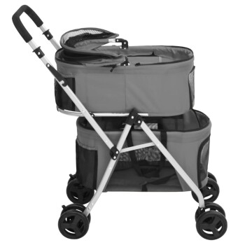 Hundewagen 83x48x97cm (L x B x H) grau