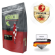 Kenkou Platin-Mix Fischfutterbeutel mit einem Koi-Fischgrafik, einem Premium-Qualitätsabzeichen und einem "Hergestellt in Deutschland"-Label.