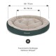 Rundes Haustierbett von Doctor Bark, Maße 80/70 cm und 60/50 cm, geeignet für Französische Bulldoggen, Malteser und Whippets.
