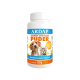 Flasche mit ARDAP Floh- und Zeckenpulver für Haustiere, mit einem Hund und einer Katze auf dem Etikett, mit dem Hinweis, dass es für Welpen und Kätzchen geeignet ist.