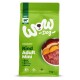 Grüne 1-kg Wow-Dog 'Rind Adult Mini' Rind-Trockenfuttertüte zeigt eine Schüssel mit Rind und 'Hergestellt in Österreich'-Label