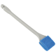 Éponge de toilettage pour animaux de compagnie bleue avec un long manche, conçue pour nettoyer les animaux.