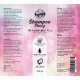 Etikett für Bellfor Shiny Dog Shampoo, mit Inhaltsstoffen wie Olivenöl und Glycerin, Anwendungshinweisen und Ansprüchen auf Vorteile für ein glänzendes Fell.
