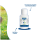 Weiße Canina PETVITAL Energy Gel‑Flasche vor blauem Hintergrund; beschriftet mit „Für Hunde & Katzen“.