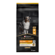 Schwarze Tüte mit Purina Pro Plan Hundefutter mit einem Hund auf der Vorderseite, beschriftet mit "All Sizes Adult 1+ Light/Sterilised" und "High Protein."