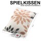 Katzenminze-Spielkissen mit floralem Design, Maße: 10 cm x 7,5 cm, enthält 5 g Katzenminze/Baldrian.